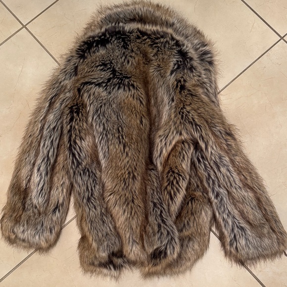 Zadig & Voltaire Faux Fur Jacket in Brown and Black - Picture 5 of 8